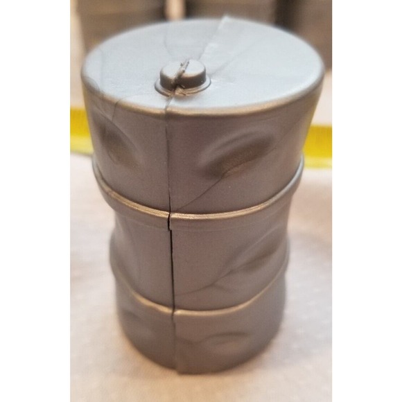 Lot of 9 Gray Barrels for Train Sets Play Sets Cake Decorating Crafts - Picture 8 of 10